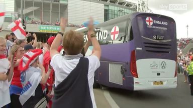 England Lionesses arrive at Wembley for Euro 2022 Final