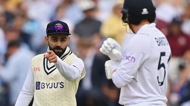 Tempers flare between Bairstow and Kohli