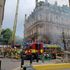 Handout photo issued by the London Fire Brigade of emergency services at the scene of a blaze in the basement of the Admiralty pub in Trafalgar Square, London. Picture date: Tuesday July 12, 2022.