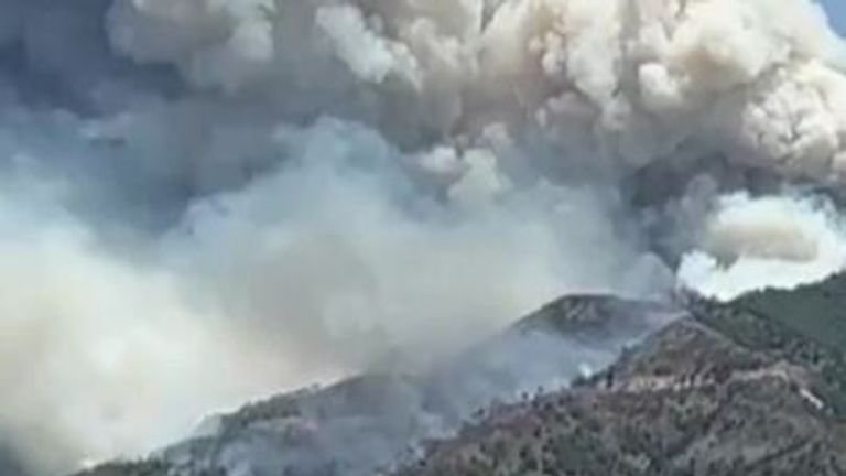 A forest fire was burning in the Sierra de Mijas mountain range in Malaga on July 15, according to the Forest Fire Extinction Service of Andalusia.