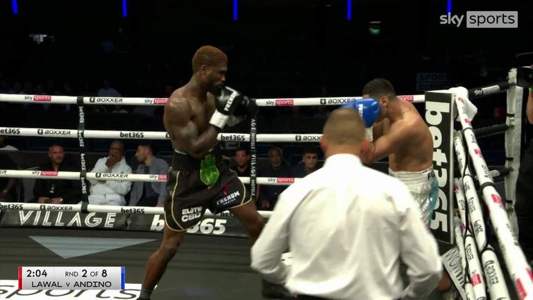 Lawal stops Andino with brutal body shot