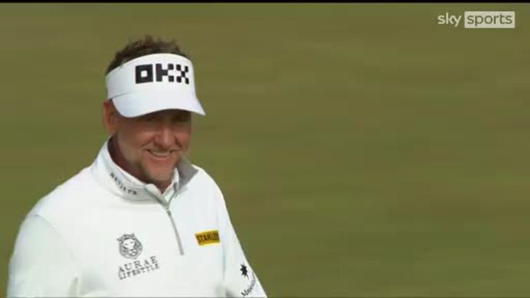 Ian Poulter holes 160-foot putt for eagle!