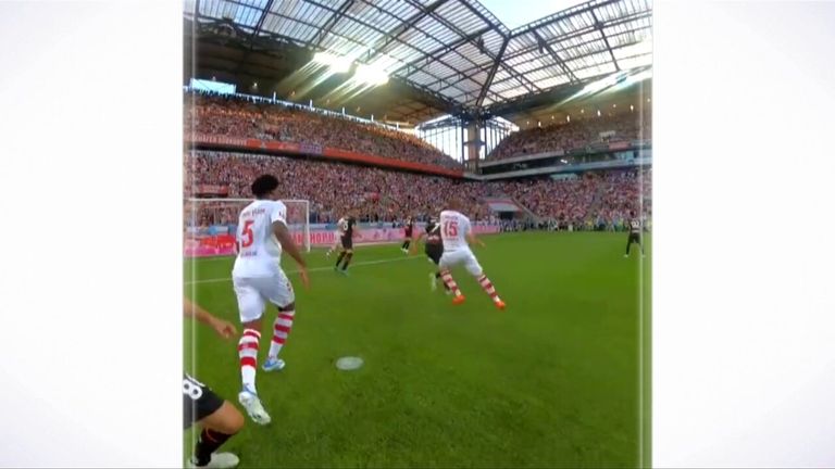 Body cam: Incredible player view of Koln goal vs AC Milan