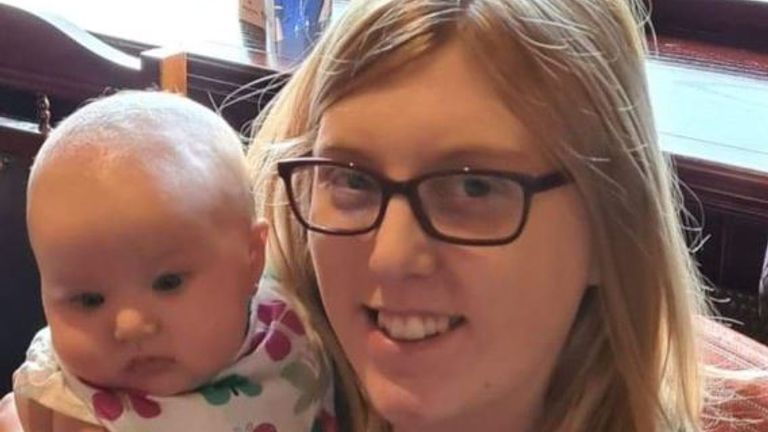 Abi Fisher&#39;s family released a picture of her with her baby. Pic: West Yorkshire Police