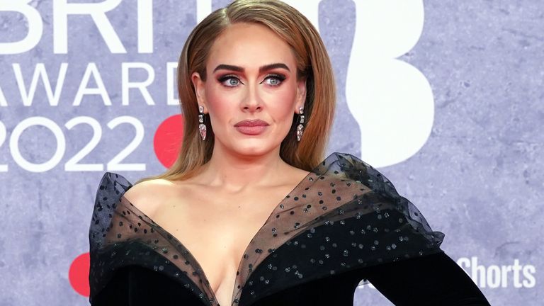 Adele photographed at the Brits in February