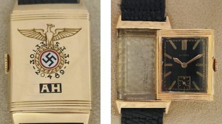 A compilation showing Adolf Hitler's watch. Pic: Alexander Historical Auctions