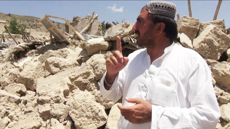 Mohammed Roshan&#39;s house was destroyed in the quake