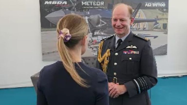 Air Chief Marshal Sir Mike Wigston talks to Sky&#39;s Deborah Haynes