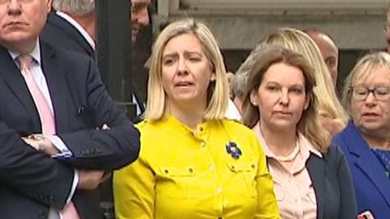 Andrea Jenkyns stands in Downing Street