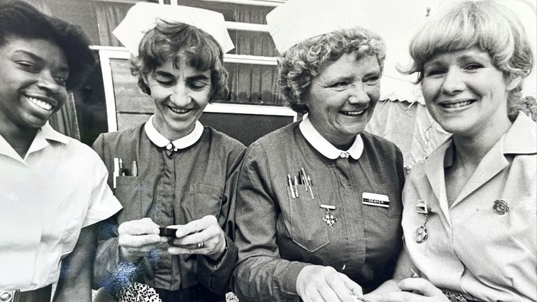 Ann (right) worked as a paediatric nurse