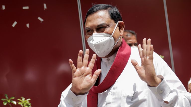 Basil Rajapaksa after his resignation from parliament last month