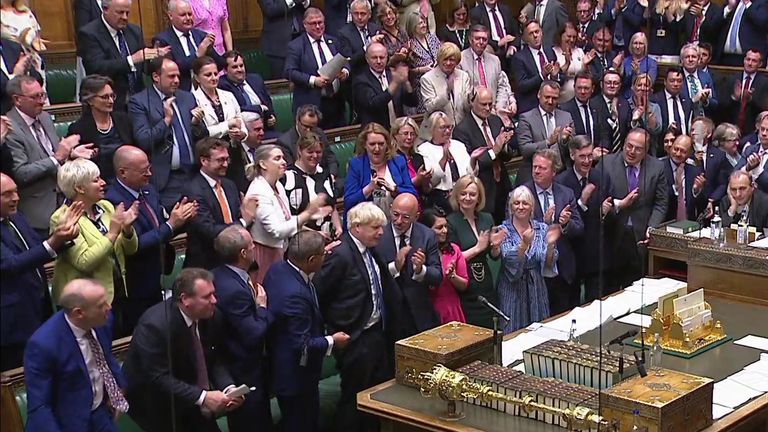 Boris Johnson applauds 