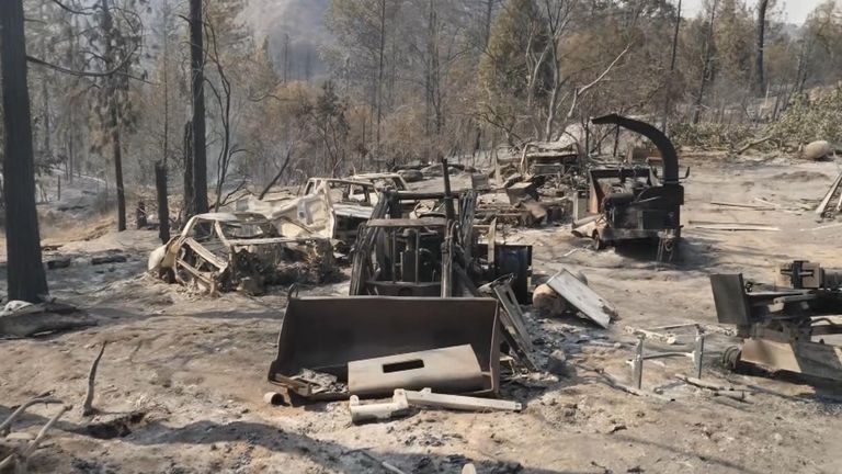 Destruction left by raging wildfires in California