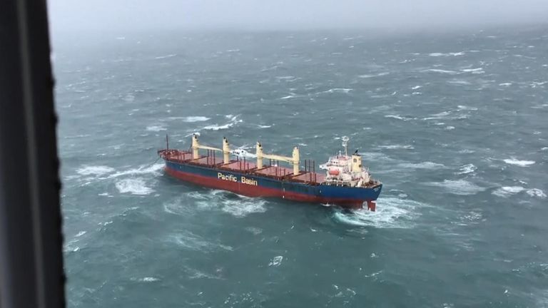 Cargo ship drifts without power off Australian coast