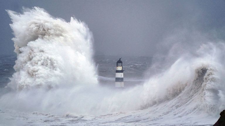 PABest Huge waves crash against the lighthouse in Seaham Harbour, County Durham, in the tail end of Storm Arwen which saw gusts of almost 100 miles per hour battering areas of the UK. Picture date: Saturday November 27, 2021.