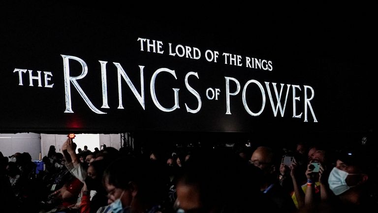 Fans listen to a panel introducing the Prime Video streaming series The Lord of the Rings: The Rings of Power at Comic-Con International in San Diego, California, U.S., July 22, 2022. REUTERS/Bing Guan
