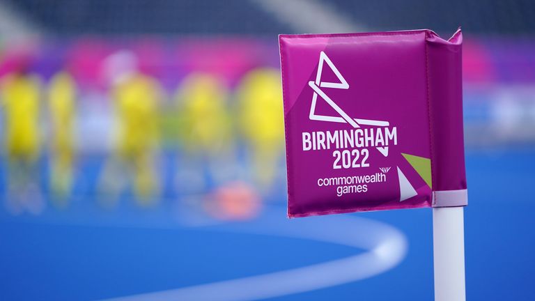 A Birmingham 2022 branded flag post at the University of Birmingham Hockey and Squash Centre ahead of the Commonwealth Games in Birmingham. Picture date: Thursday July 28, 2022.