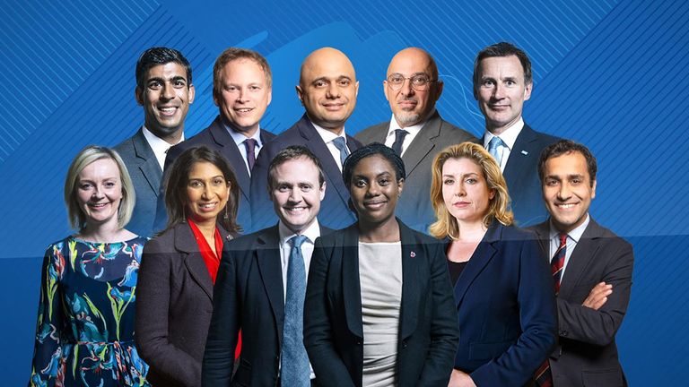 Conservative leadership contenders as of 3.40am on 11 July 