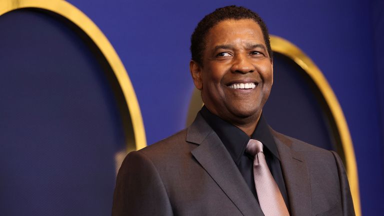 Actor Denzel Washington attends the 94th Oscars Nominees Luncheon in Los Angeles, California