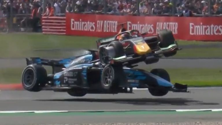 Horror crash at British Grand Prix as driver’s life saved by ‘Halo’ device
