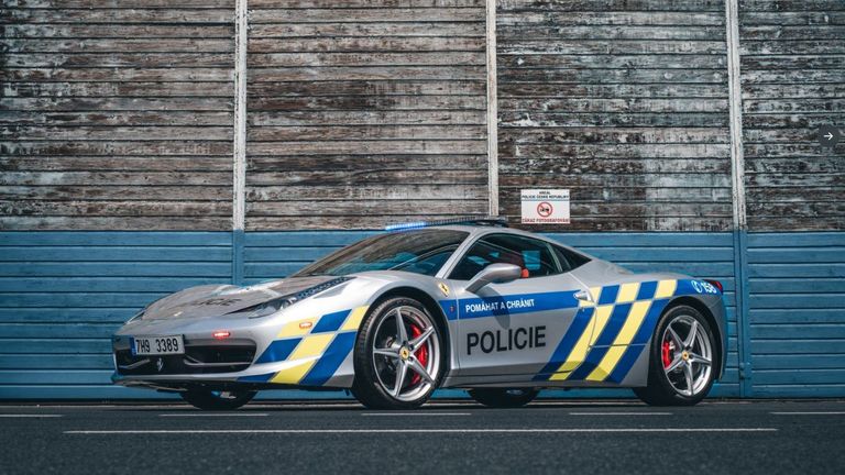 The car can go over 200mph.  Photo: Police of the Czech Republic