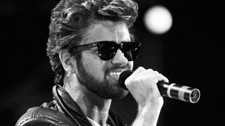 Live Aid - George Michael - Wembley Stadium, London
George Michael, one half of the pop duo Wham!, performing during the Live Aid for Africa concert at Wembley Stadium, London.