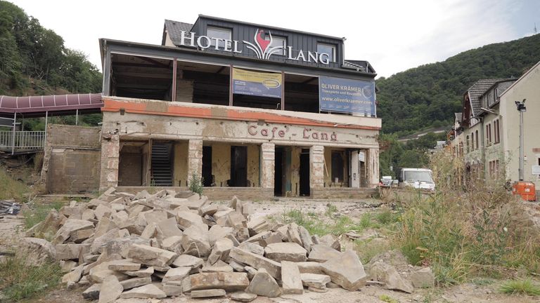 Siobhan Robbins on Germany&#39;s worst ever floods one year on. Hotel Lang 
