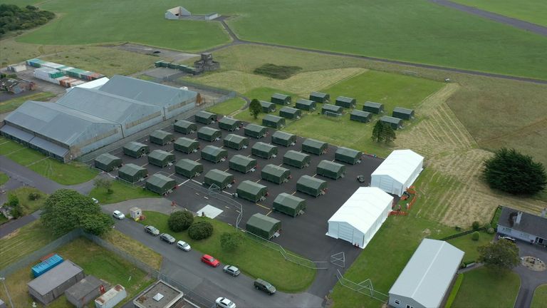 Tents to house Ukrainian refugees at Gormanston army base