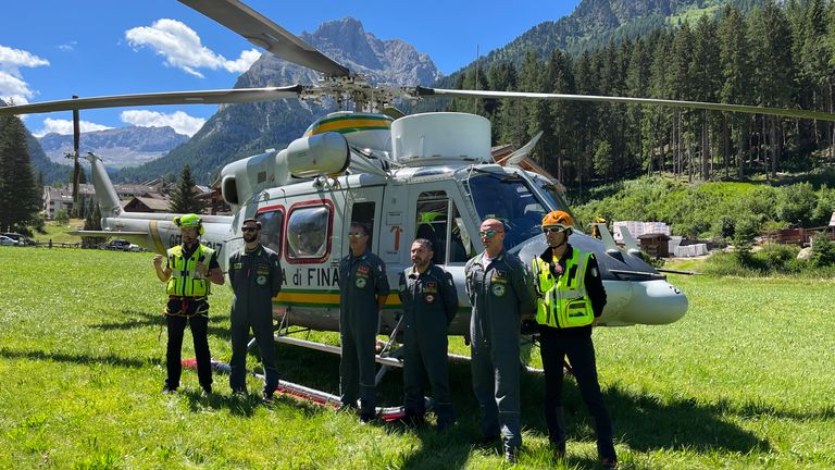 The Guardia di Finanza search and rescue team