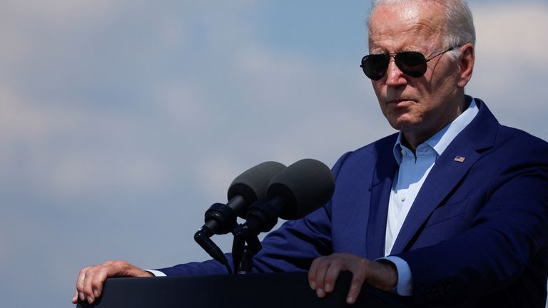 President Jpe Biden has announced a $2.3bn (£1.8bn)  spending plan on infrastructure to make the US more climate-resiliant