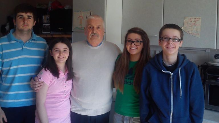 Siobhan's partner John and their children