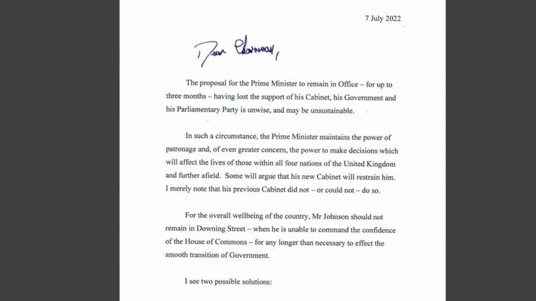 Sir John Major says &#39;unwise&#39; for Boris Johnson to stay