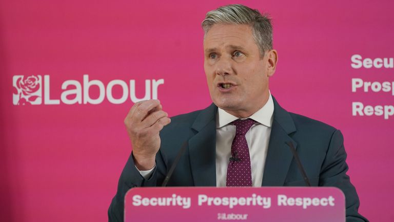 Labour leader Keir Starmer giving a speech at the Sage Gateshead culture centre, where he set out setting out how his Labour government will move Britain forward. Picture date: Monday July 11, 2022.