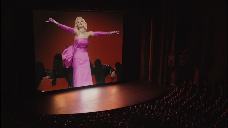 A scene from Monroe&#39;s 1953 film Gentlemen Prefer Blondes. Pic: Netflix