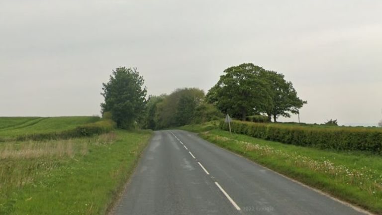 The car crashed on Masham Road as it was driven from Bedale towards High Burton. Pic: Google Street View