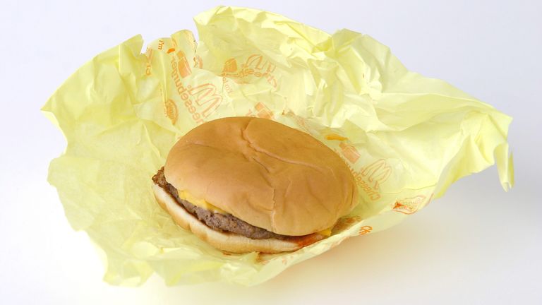Mcdonalds cheeseburger. Pic: John Chapple/Shutterstock 