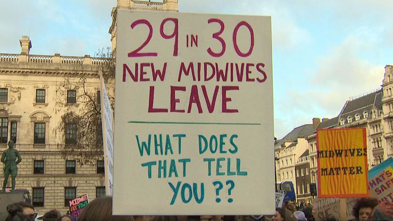 Midwife protest