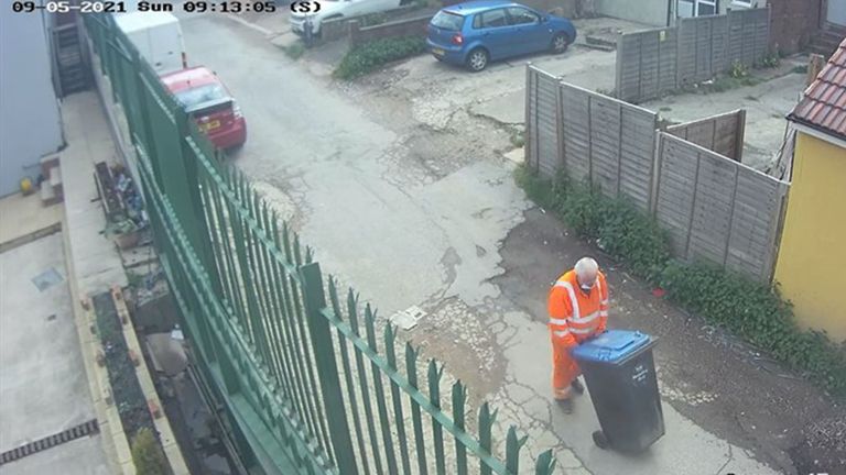  Neculai Paizan pushing a wheelie bin. A man has been convicted of the murder of a woman who was found buried in Neasden. Neculai Paizan, 64, was found guilty at the Old Bailey of the murder of Agnes Akom 