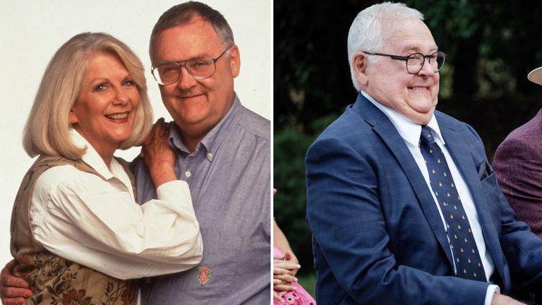 Editorial use only. No book publishing.Mandatory Credit: Photo by Fremantle Media/Shutterstock (835067sa).'Neighbours'   TV  Soap.Anne Charleston and Ian Smith.Grundy Television