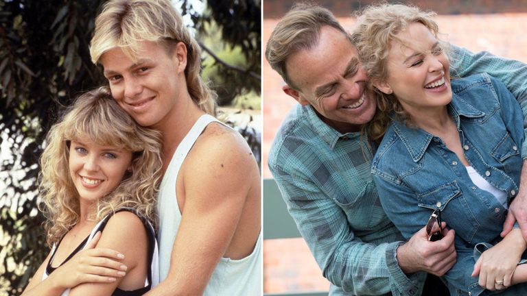 Editorial use only. No book publishing
Mandatory Credit: Photo by Fremantle Media/Shutterstock (848722dh)
&#39;Neighbours&#39;   
Kylie Minogue and Jason Donovan
Grundy TV Archive