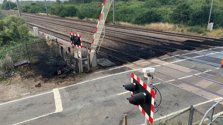 Network Rail had to repair the line after a fire on the route between Peterborough and London King’s Cross