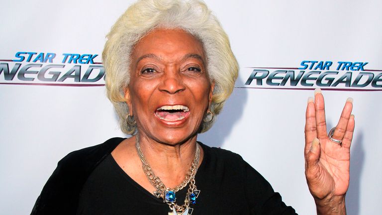 ** FILE PHOTO ** Nichelle Nichols passed away at 89. WEST HOLLYWOOD, CA - AUGUST 1: Nichelle Nichols at the premiere of Star Trek Renegades at the Crest Theater in Westwood, California on August 1, 2015. Credit: David Edwards / MediaPunch / IPX