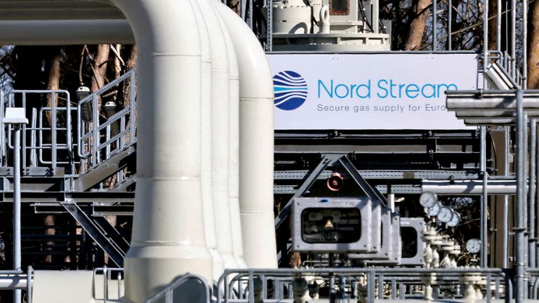 Onshore-Installationen der Gaspipeline Nord Stream 1 in Lubmen, Deutschland