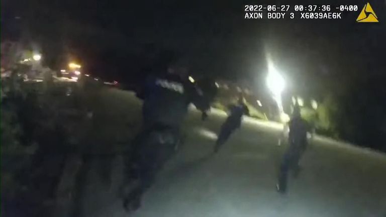 The moment the police shot dead a black man in Ohio