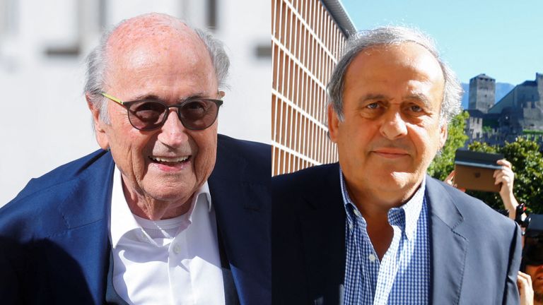 Blatter, left, and Platini