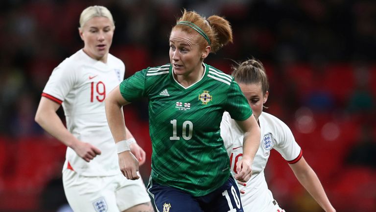 Northern Ireland&#39;s Rachel Furness. Pic: AP