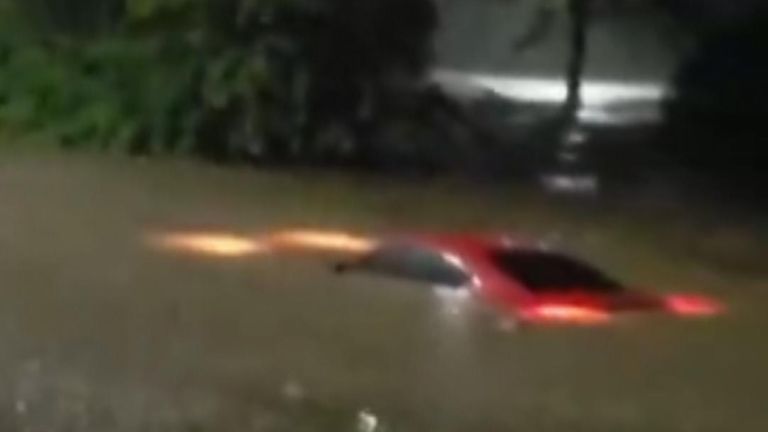 Record breaking rain fall has submerged cars and damaged buildings in Missouri. Locals could only watch as their properties are flooded and valuables destroyed.