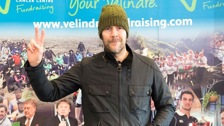 Rhod Gilbert is receiving treatment at the Velindre Cancer Centre in Cardiff. Pic: Rhod Gilbert/Facebook