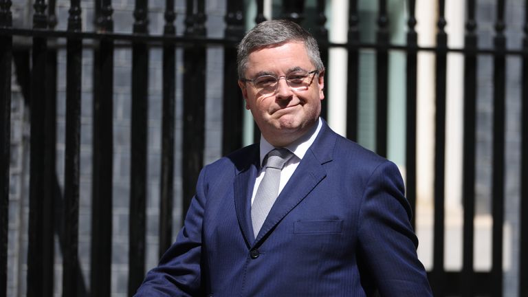 Robert Buckland, the newly-appointed Welsh Secretary, arrives for a cabinet meeting at 10 Downing Street, London, the first since Prime Minister Boris Johnson resigned as Conservative Party leader. Picture date: Thursday July 7, 2022.
