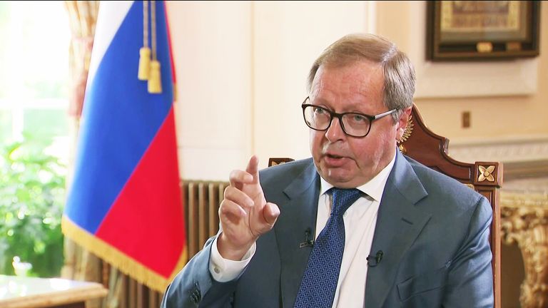 Russia&#39;s Ambassador to the UK speaks to Sky News